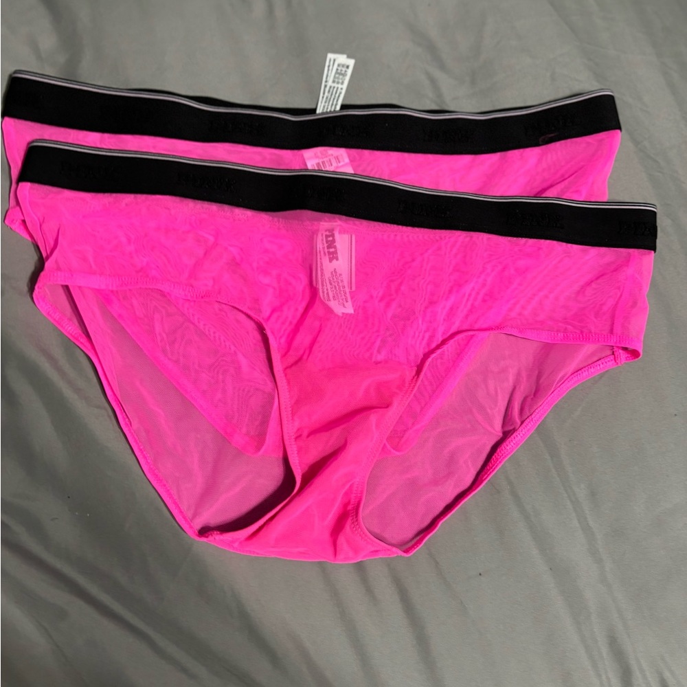 Pink Victoria’s Secret- Pink and Black panties Size xL